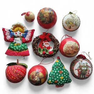 10 Vintage 1990s Christmas Ornaments